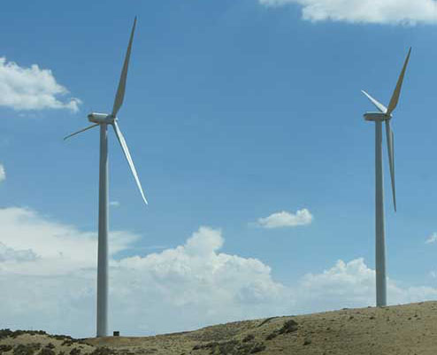 Windfarm Near Bison Peak Pumped Storage Site: Tehachapi Valley, CA