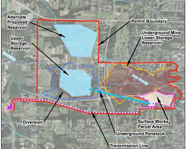 South Run Pumped Storage Site Map